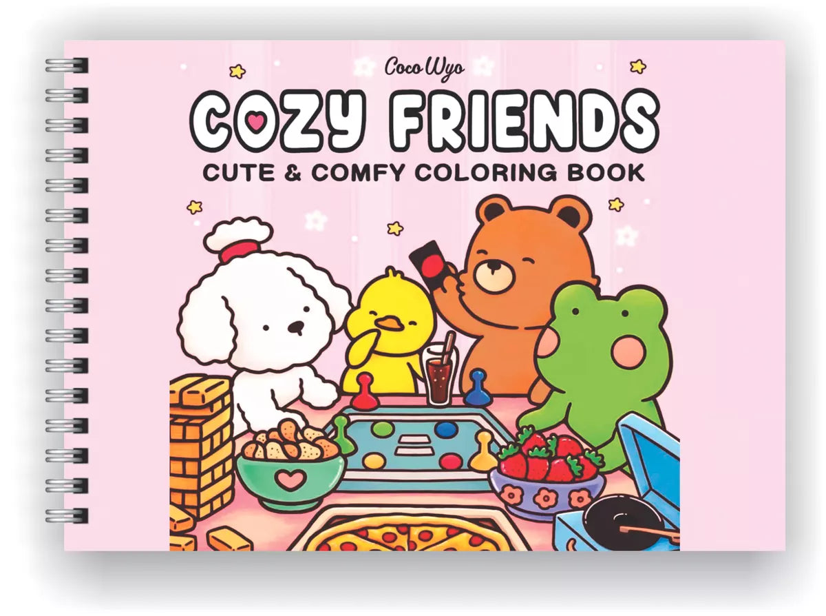 Kit Com 3 Livros De Colorir Cozy Friends + Fuzzy Friends + Little Corner Capa Dura A5