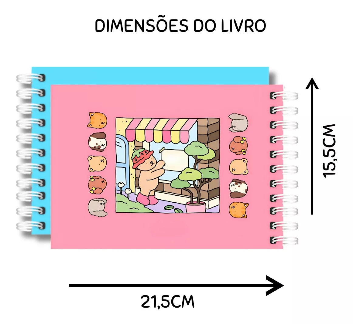 Livro De Colorir Boobie Goods + Kit 60 Canetinhas